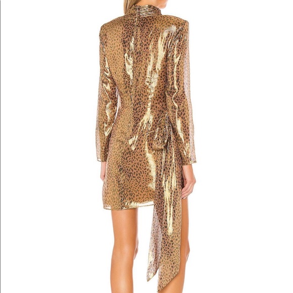 L’Academie Metallic Josette Dress Leopard NWT - Picture 4 of 7